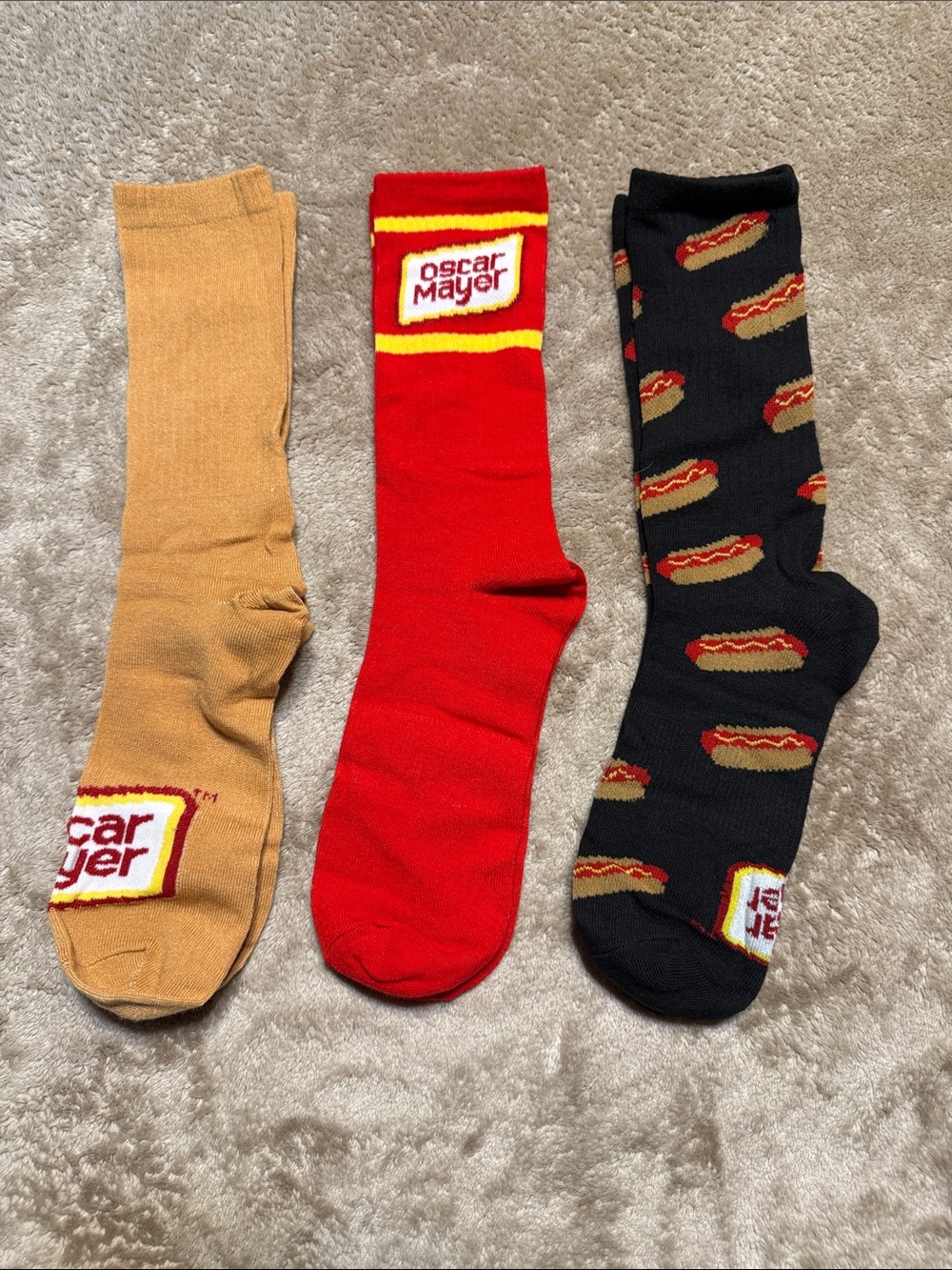 Oscar Mayer Weiner Crew Socks 3 Pack